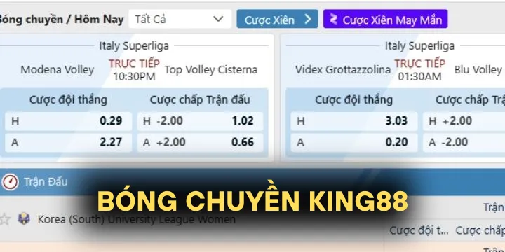 Bóng chuyền King88 - Loại hình giải trí kiếm tiền tại nhà cái
